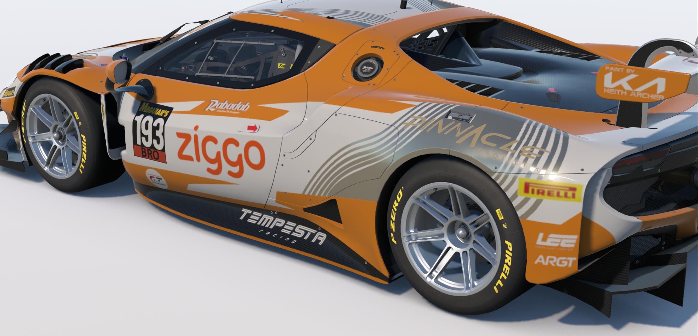 Preview of Ziggo Tempesta Racing 2026 Bathurst 12H Car #193 Ferrari 296 GT3 by Keith Archer