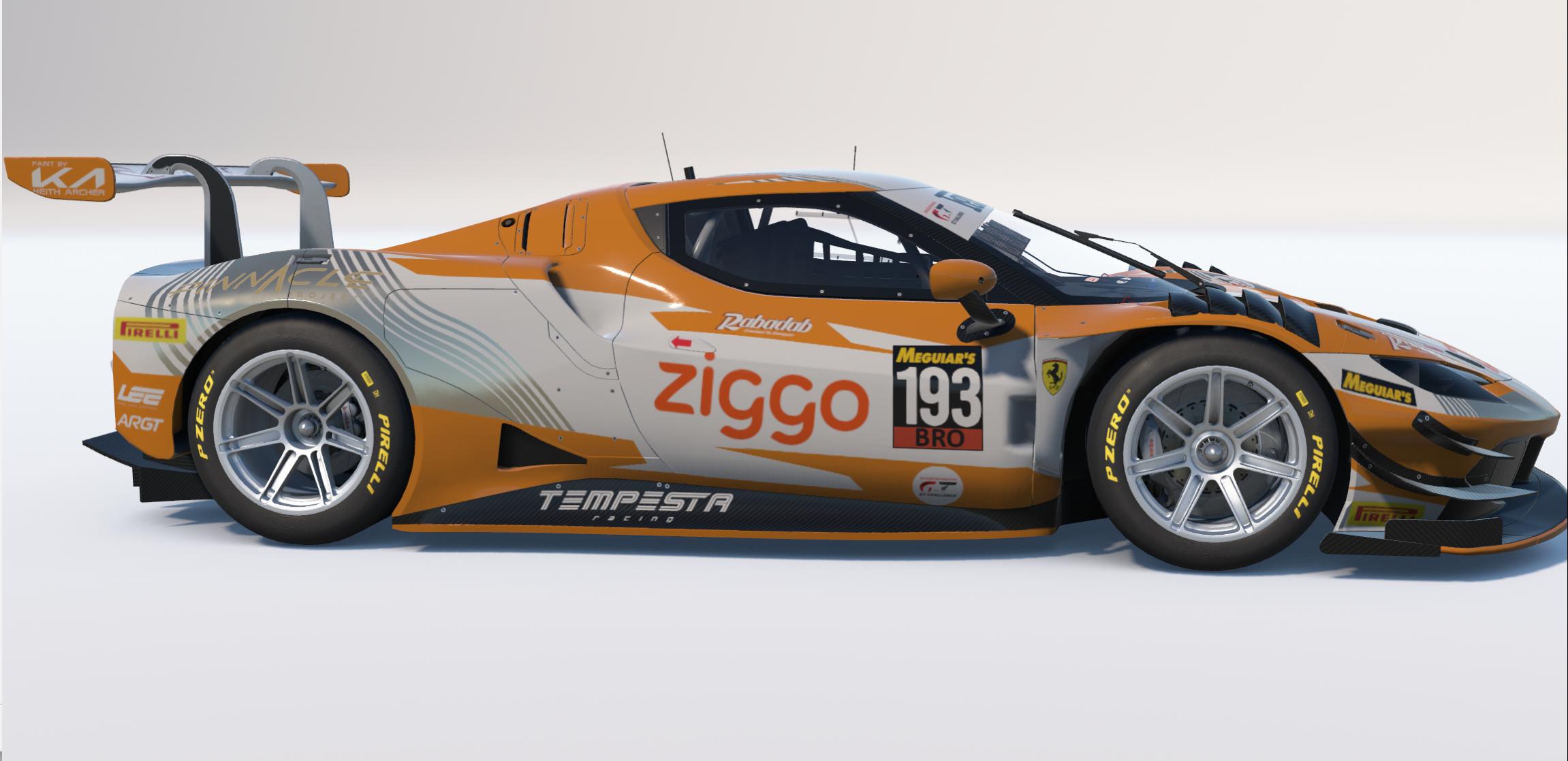 Preview of Ziggo Tempesta Racing 2026 Bathurst 12H Car #193 Ferrari 296 GT3 by Keith Archer