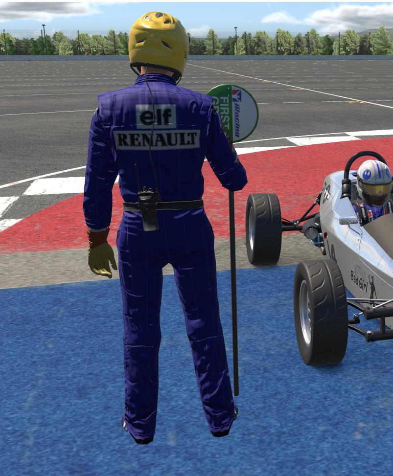 Preview of 1983 Renault F1 drivers suit by Bruce Funderburg