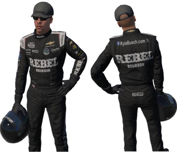 Preview of Kyle Busch 2026 Rebel Bourbon Firesuit by Benjamin W. Rogers