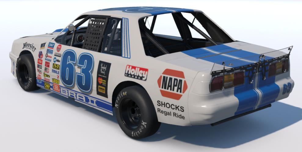 Preview of Mustang Cobra II White Blue Mini Stock 1976 (Fixed Graphics) by Dave Whitney