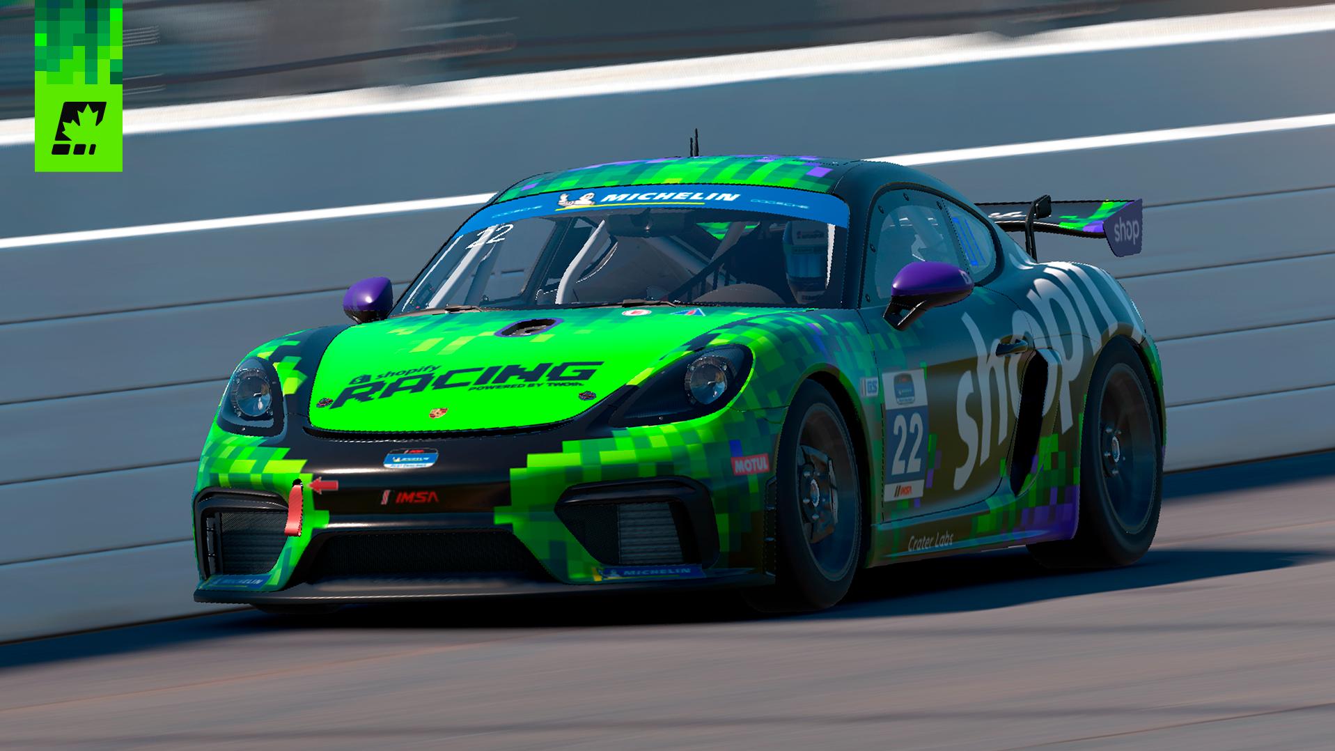 Preview of OFFICIAL 2026 #22 Shopify Racing Powered by TWOth IMSA Michelin Pilot Challenge Porsche 718 Cayman GT4 Clubsport by Tyler Manning