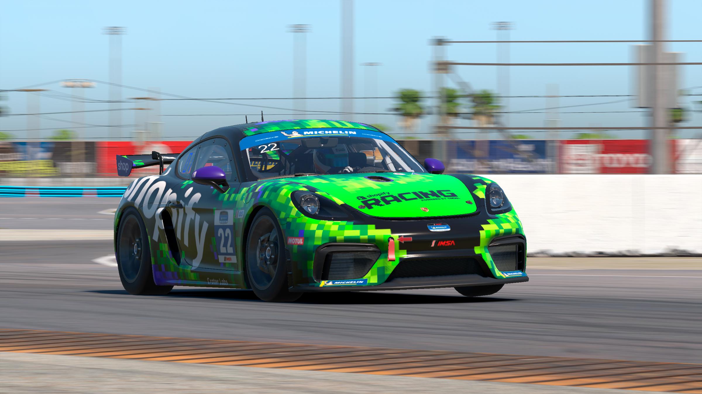 Preview of OFFICIAL 2026 #22 Shopify Racing Powered by TWOth IMSA Michelin Pilot Challenge Porsche 718 Cayman GT4 Clubsport by Tyler Manning