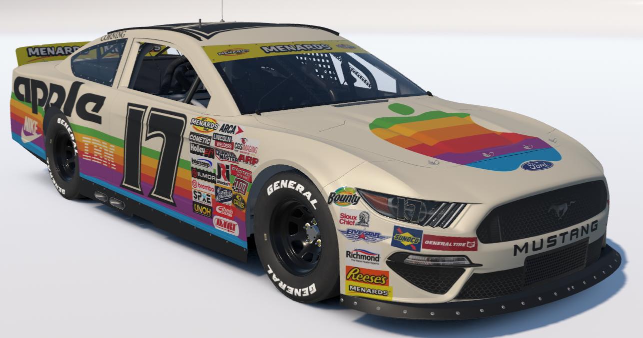 Preview of Retro Apple/Nike ARCA Ford Mustang by Ronald Lawson2