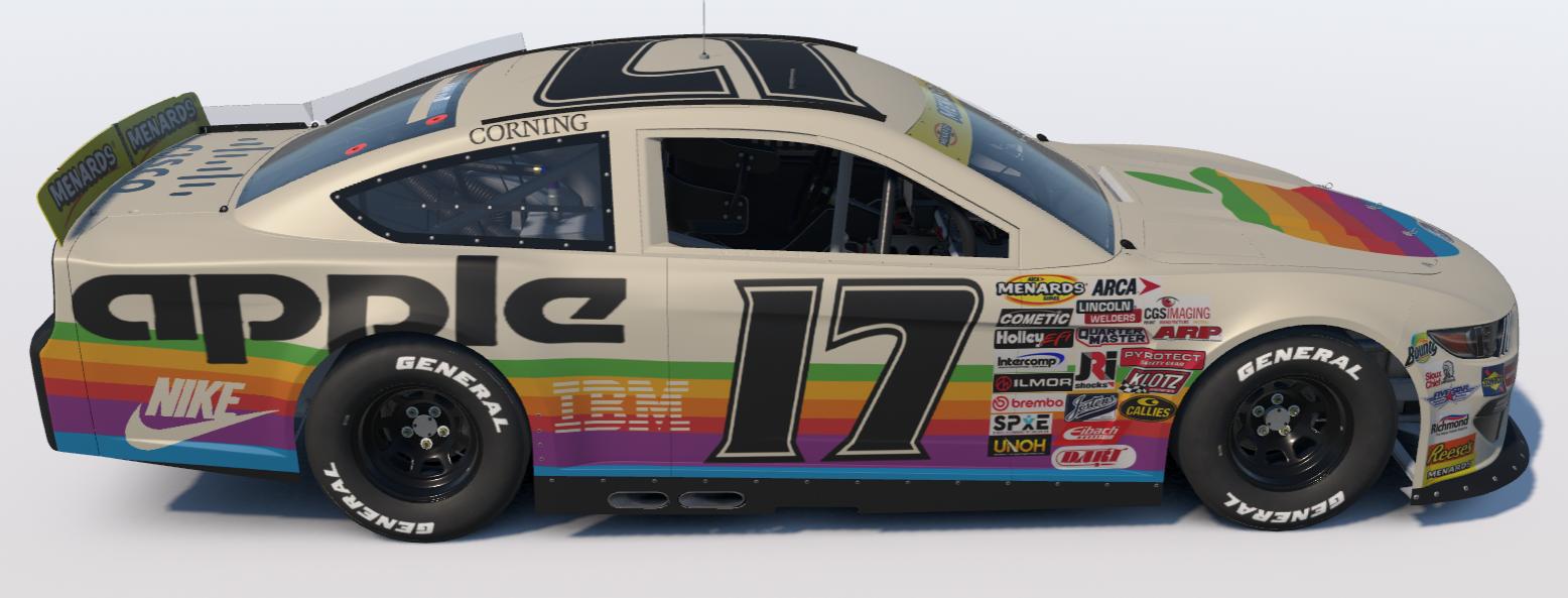 Preview of Retro Apple/Nike ARCA Ford Mustang by Ronald Lawson2