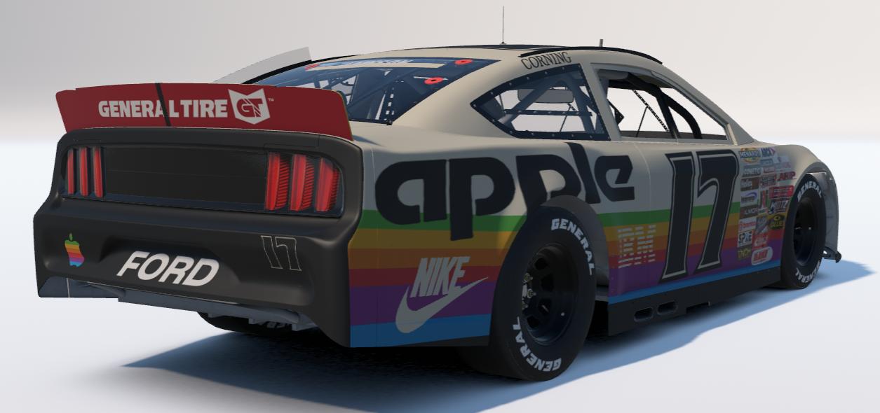 Preview of Retro Apple/Nike ARCA Ford Mustang by Ronald Lawson2