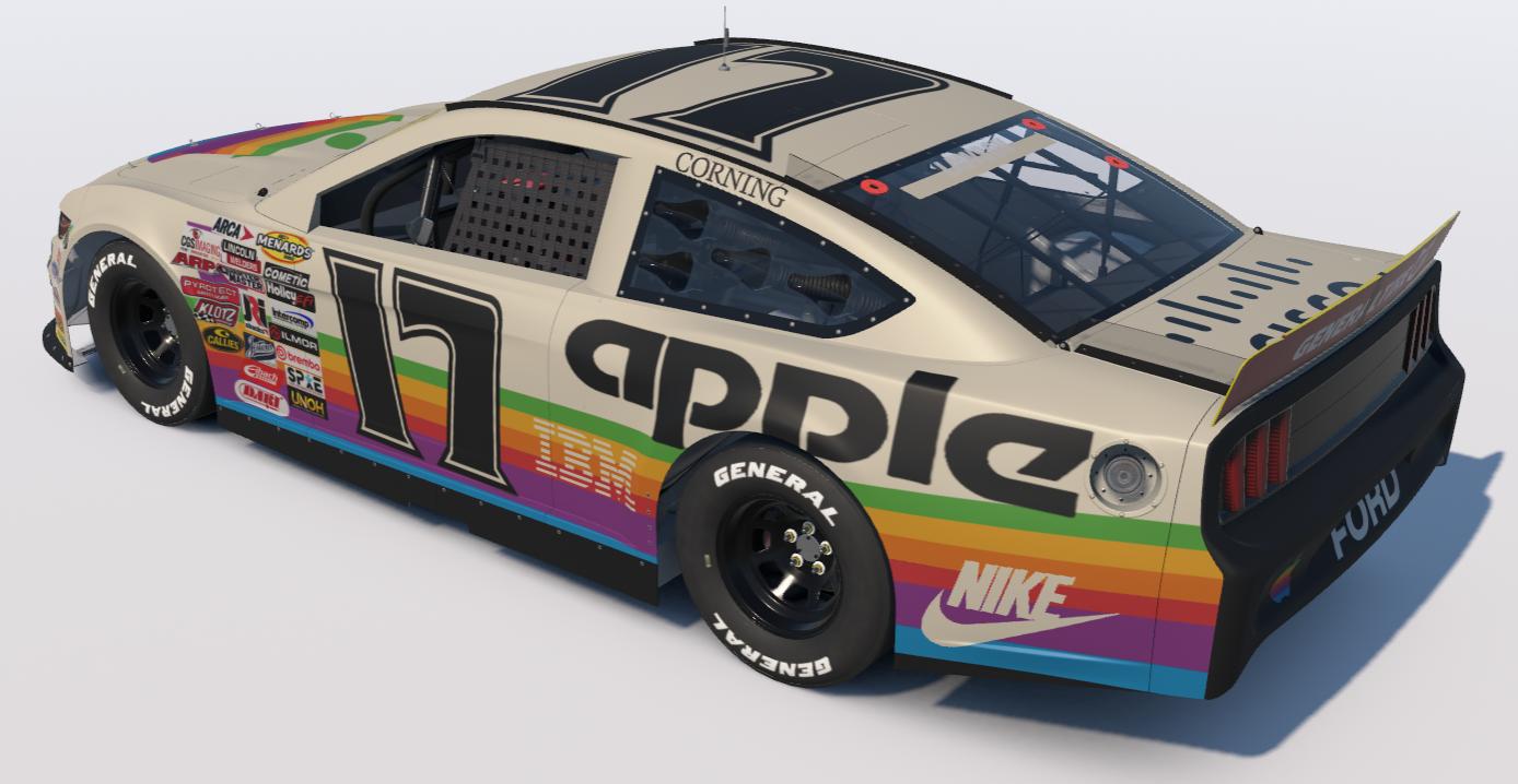 Preview of Retro Apple/Nike ARCA Ford Mustang by Ronald Lawson2