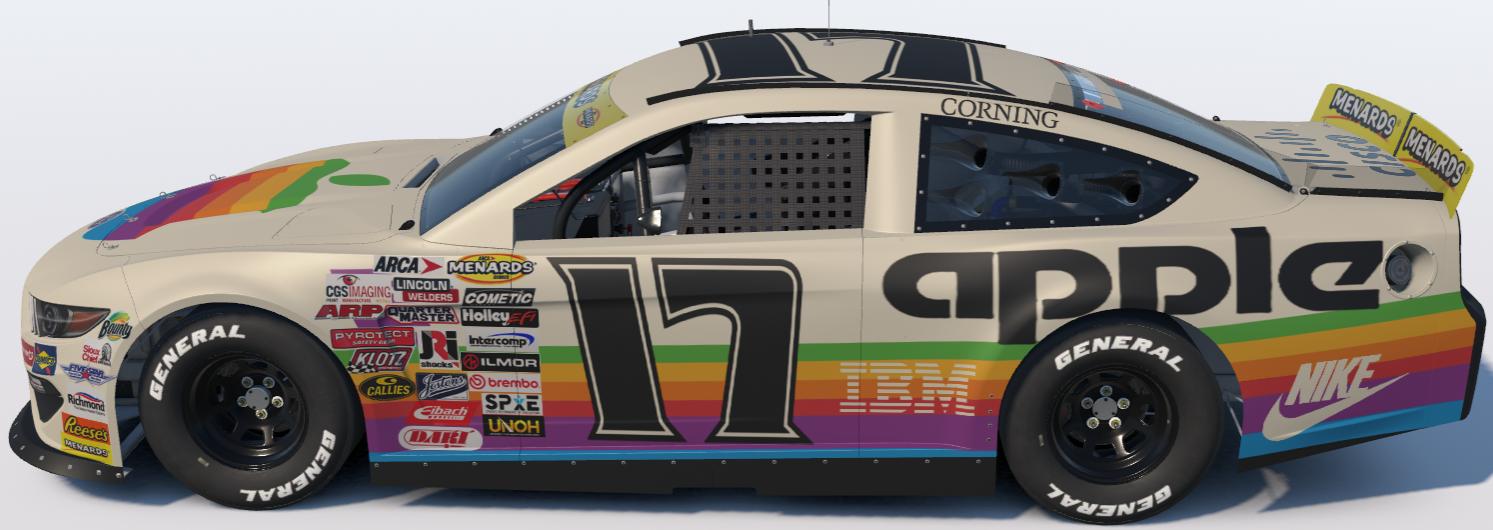 Preview of Retro Apple/Nike ARCA Ford Mustang by Ronald Lawson2