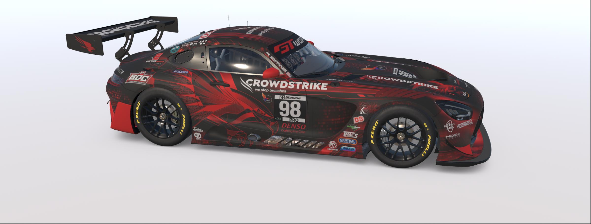 Preview of Rob Evans 2026 Crowdstrike Mercedes AMG GT3 W/ Spec Map by Rob Evans