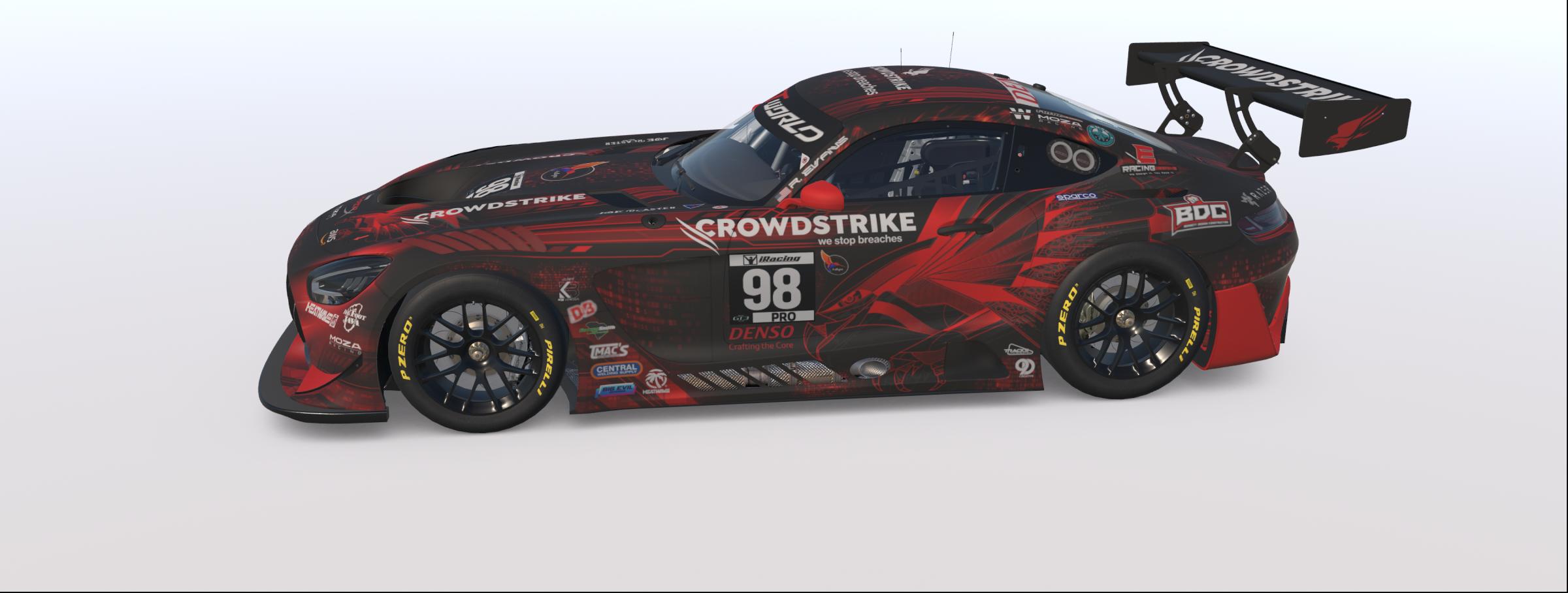 Preview of Rob Evans 2026 Crowdstrike Mercedes AMG GT3 W/ Spec Map by Rob Evans