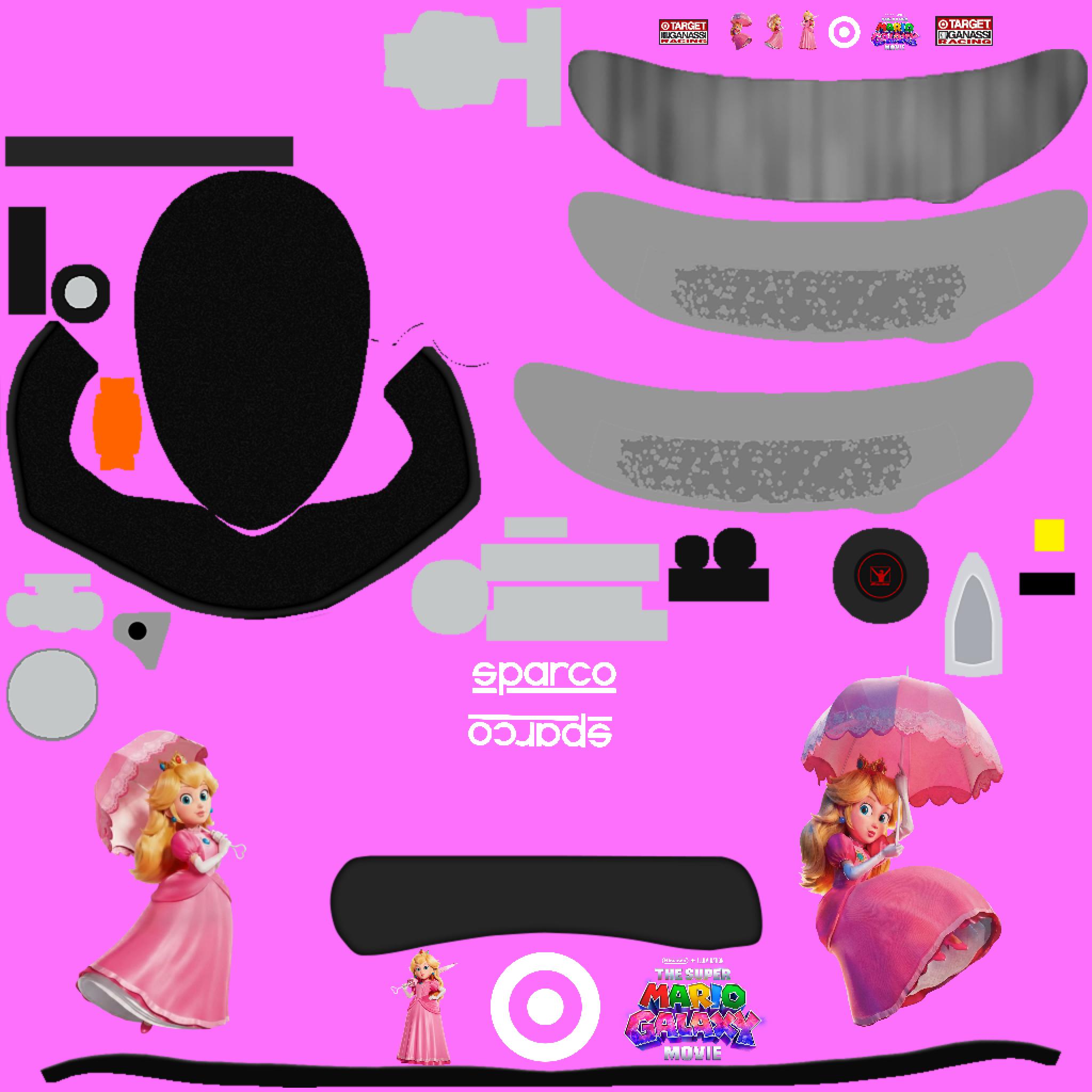 Preview of Target / The Super Mario Galaxy Movie Princess Peach drivers helmet by Brenden Broberg