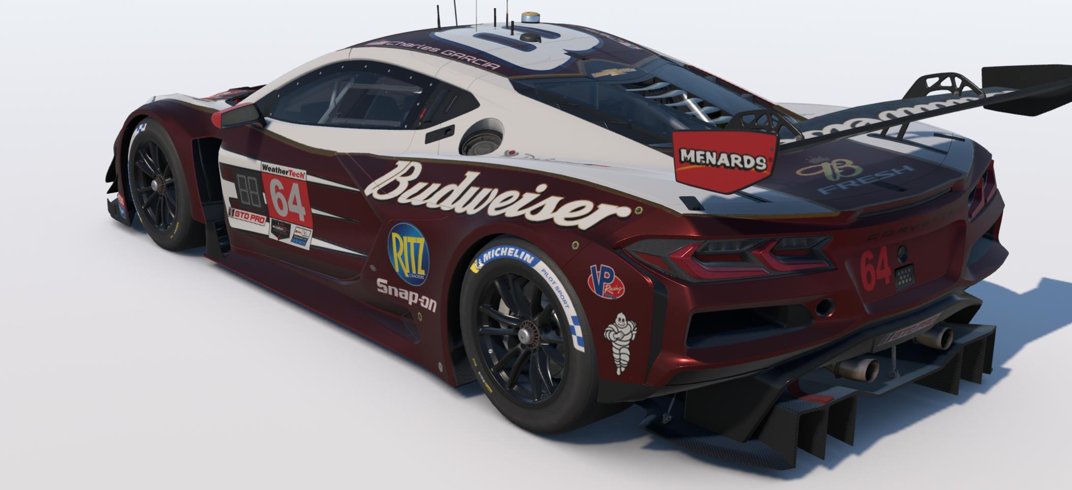 Preview of Dale Jr Tribute paint for his 2005 Season Bud "Born On Date" paint job, on a Vette Z06 GT3.R by Keith Archer