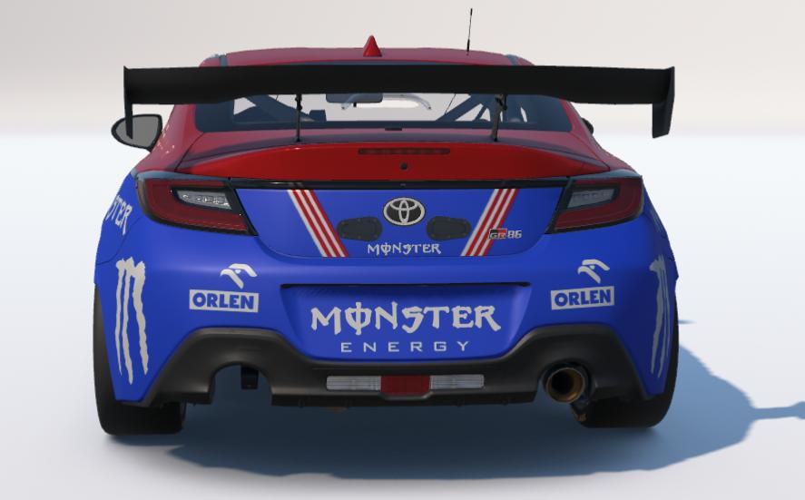 Preview of Red, White, and Blue Razz Monster Energy Toyota GR86 by Ronald Lawson2