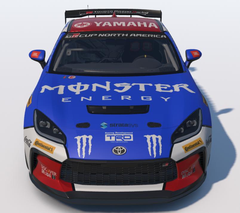 Preview of Red, White, and Blue Razz Monster Energy Toyota GR86 by Ronald Lawson2