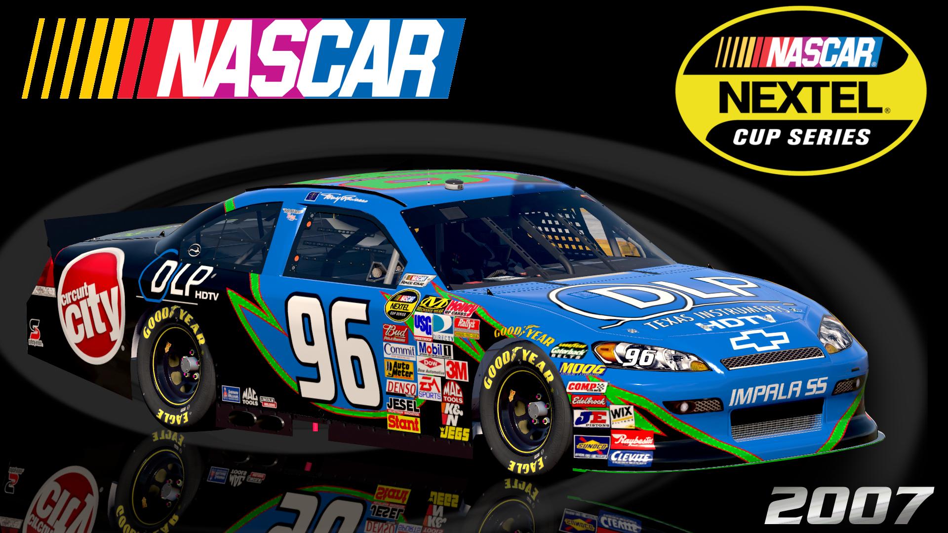 Preview of #96 Tony Raines 2007 DLP HDTV-Circuit City Impala SS COT Sim Stamped Number by Christian Budd