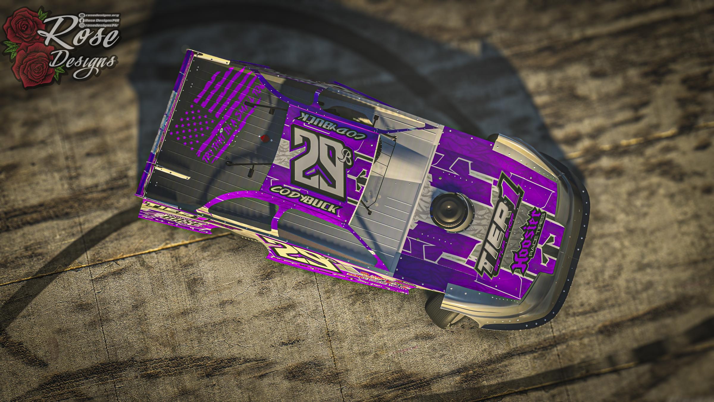 Preview of Cody Bucks 2026s1 dirt late model wrap by Mark R Rose