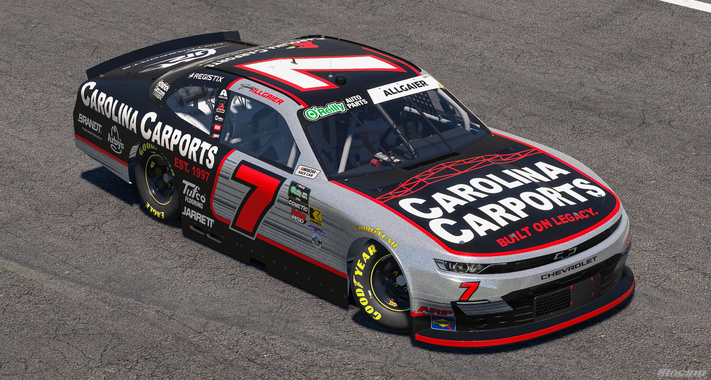 Preview of 2026 Justin Allgaier Carolina Carports Chevrolet by Ryan A Williams