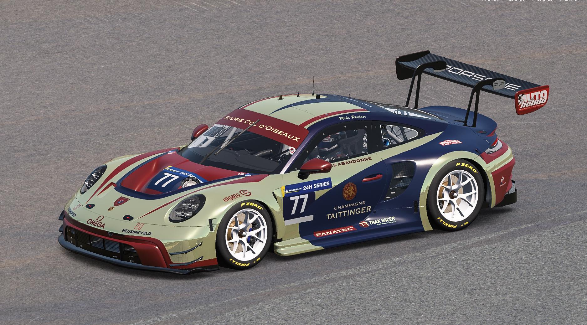 Preview of Ecurie Col dOiseaux Porsche 992r GT3 chamois 2026 by Mike Riedner