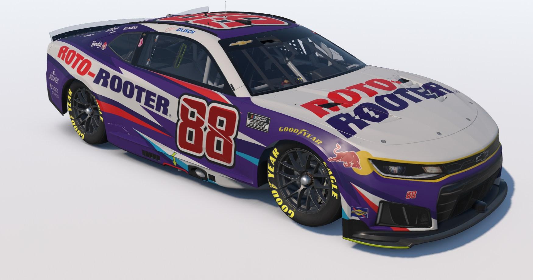 2026 #88 Connor Zilisch Roto-Rooter Chevrolet by Zach B. - Trading Paints