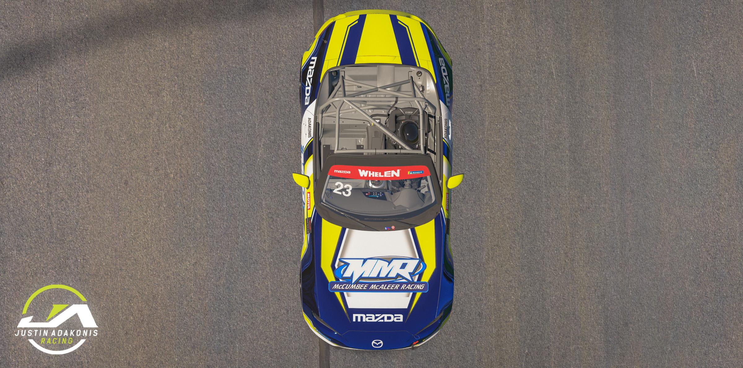 Preview of Justin Adakonis 2026 Whelen Mazda MX-5 Cup Scheme by Jackson Menchu