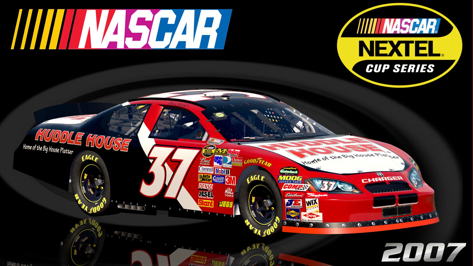 Preview of #37 Bill Elliott 2007 Huddle House Dodge Charger Sim Stamped Number by Christian Budd