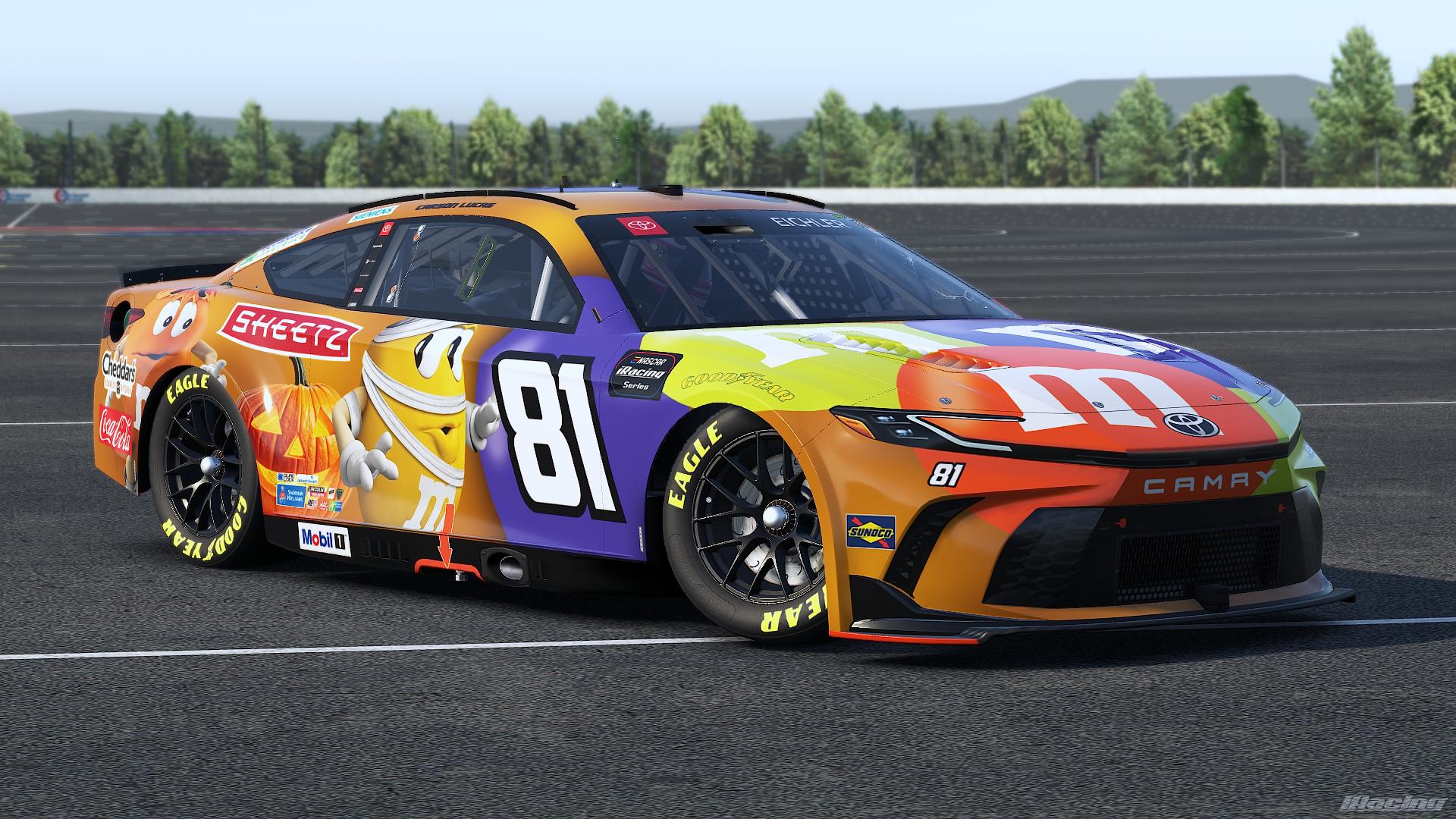 Preview of Carson Lucas 2026 M&Ms Halloween Toyota Camry by Caleb Eichler