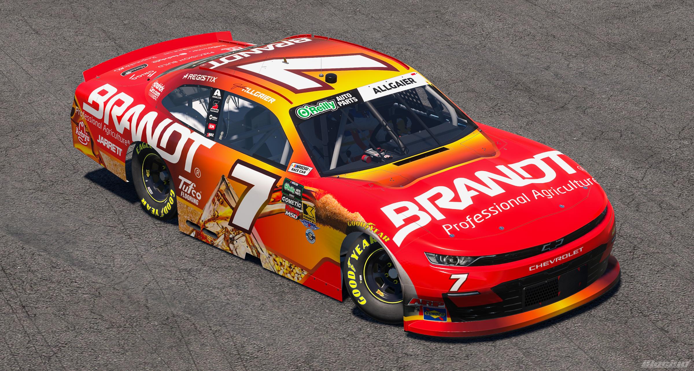 Preview of 2026 Justin Allgaier BRANDT Professional Agriculture Whiskey Chevrolet by Ryan A Williams