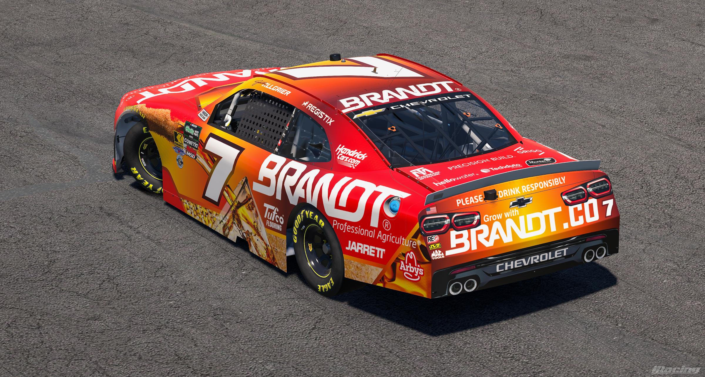 Preview of 2026 Justin Allgaier BRANDT Professional Agriculture Whiskey Chevrolet by Ryan A Williams