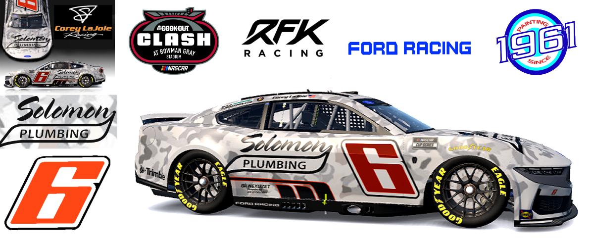 2026 RFK # 6 Corey LaJoie / Solomon Plumbing Ford Mustang Dark