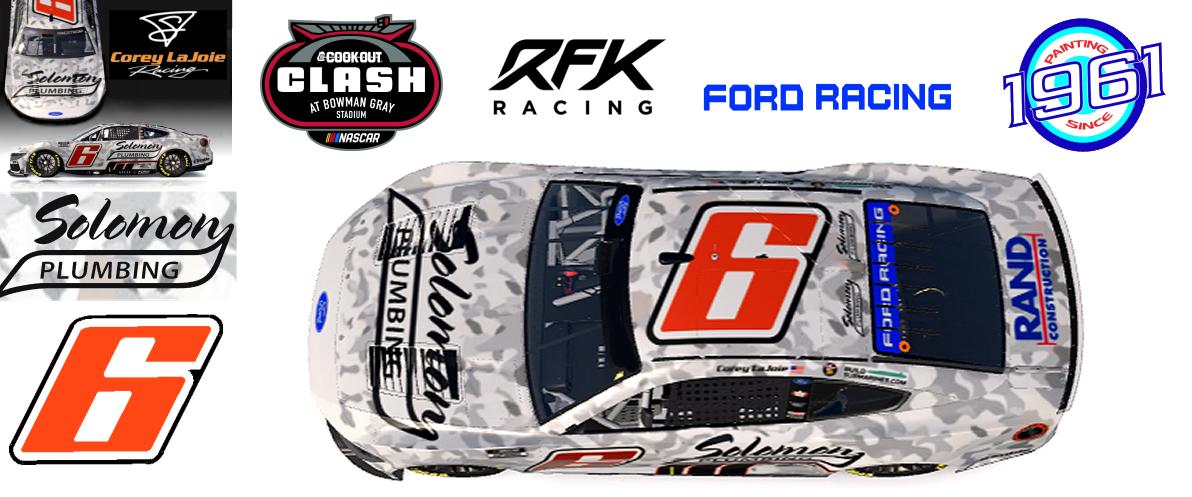 2026 RFK # 6 Corey LaJoie / Solomon Plumbing Ford Mustang Dark