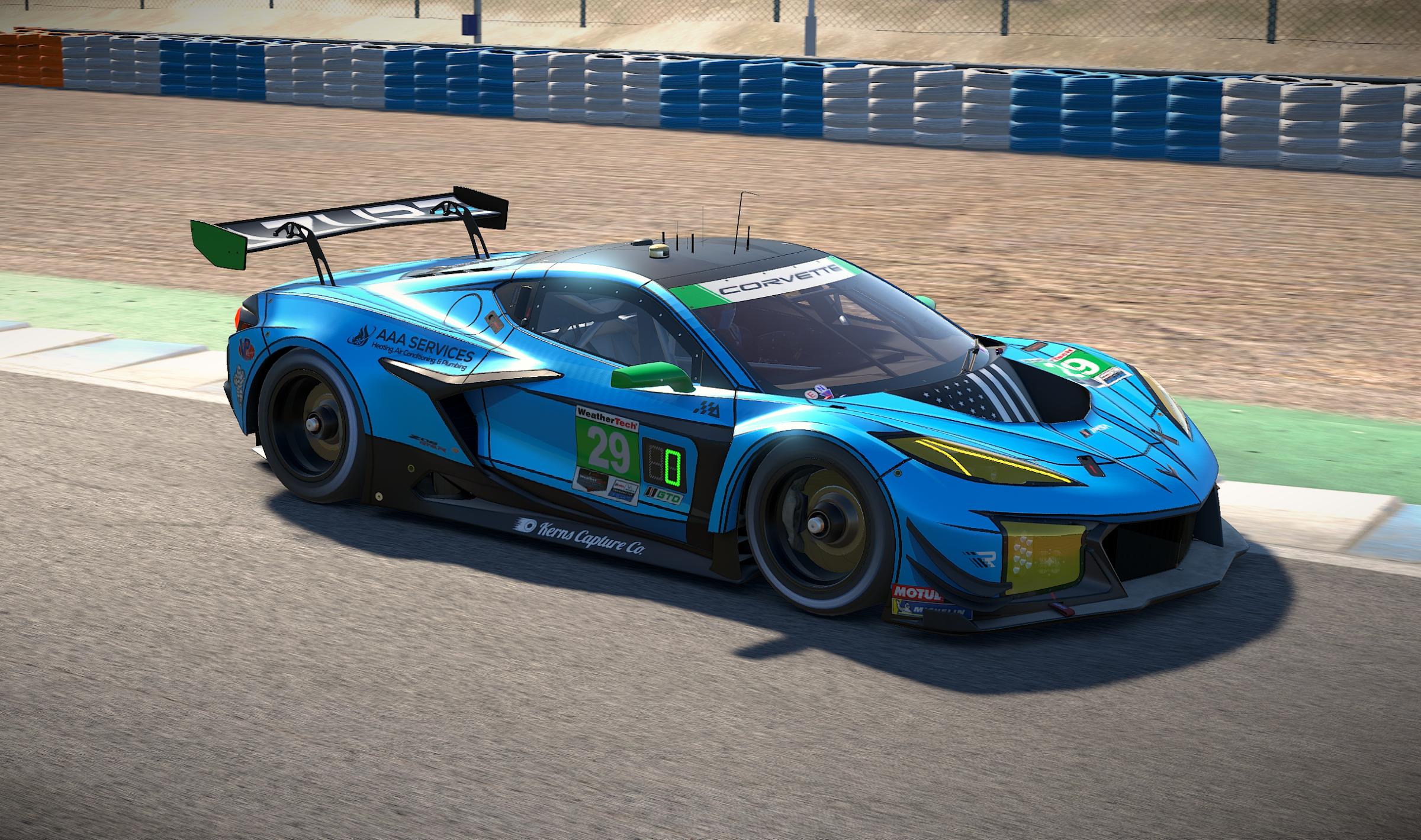 Preview of Azure Autosport Cartoon Corvette - IMSA Numberboards by Pat Gabriel