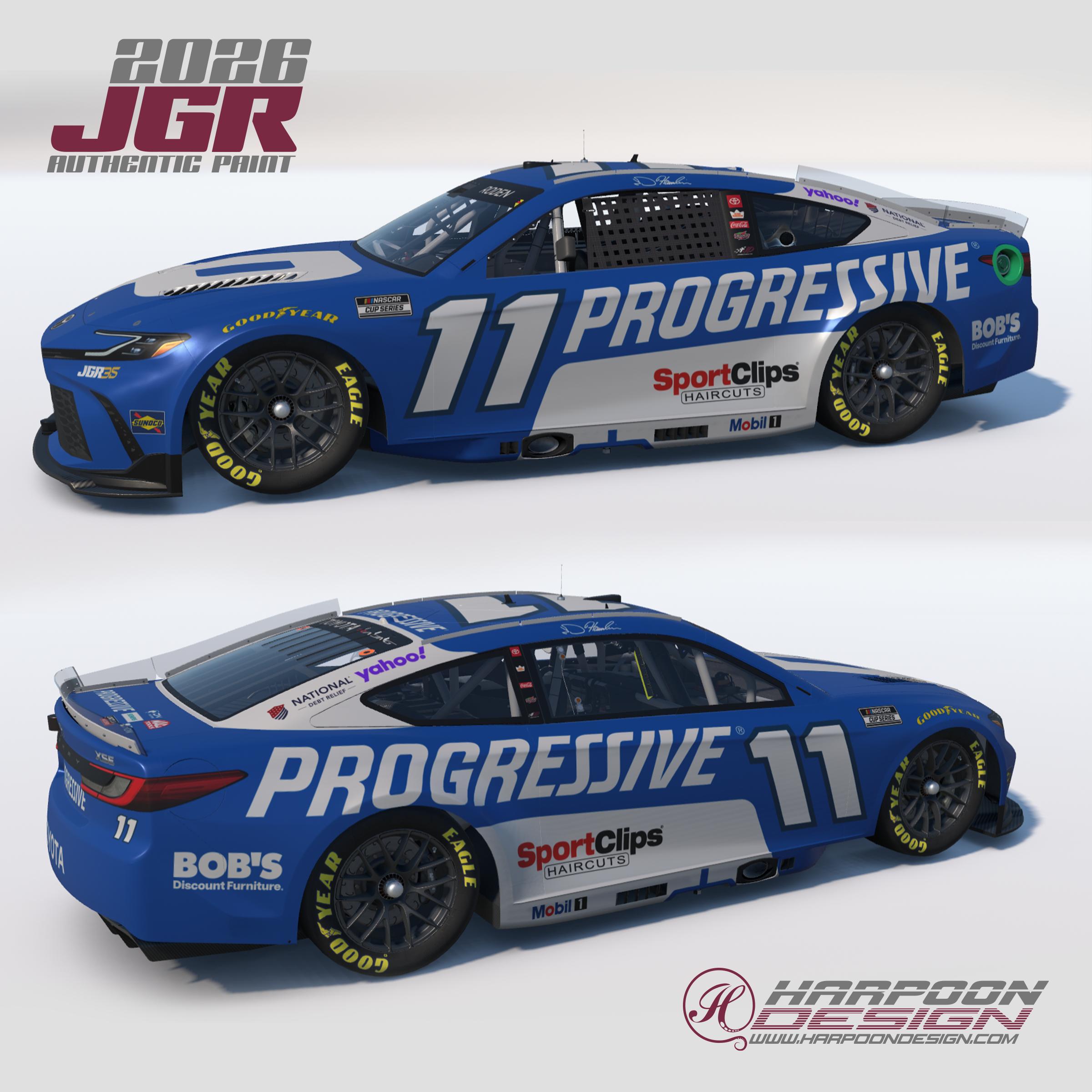 Preview of 2026 Denny Hamlin Progressive Toyota Camry by Brantley Roden