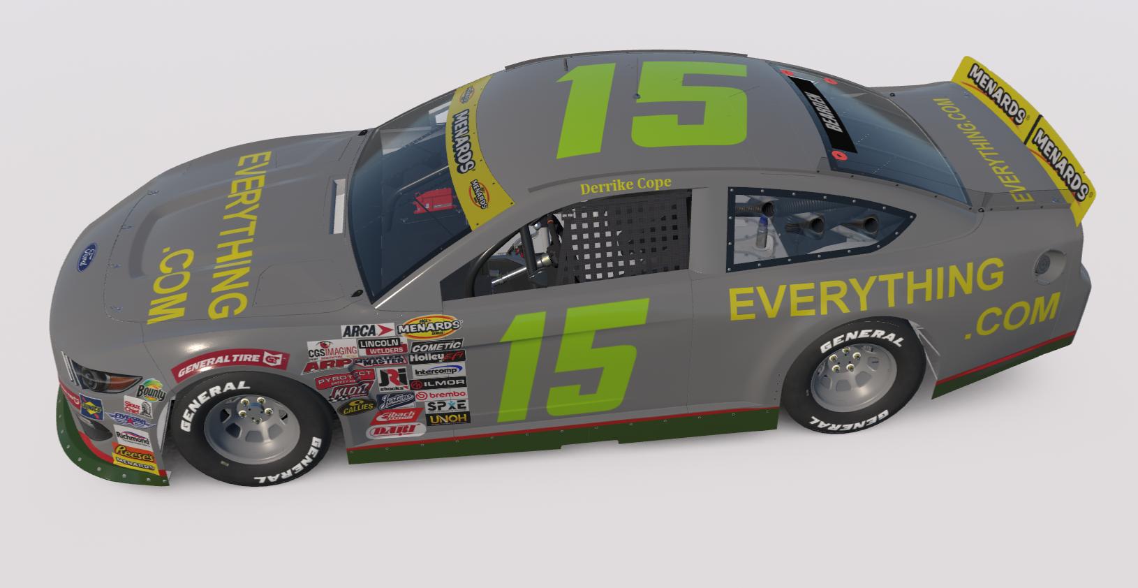 Preview of derricke cope 2000 Everything.com Arca Mustang numbers by Josh Bearden