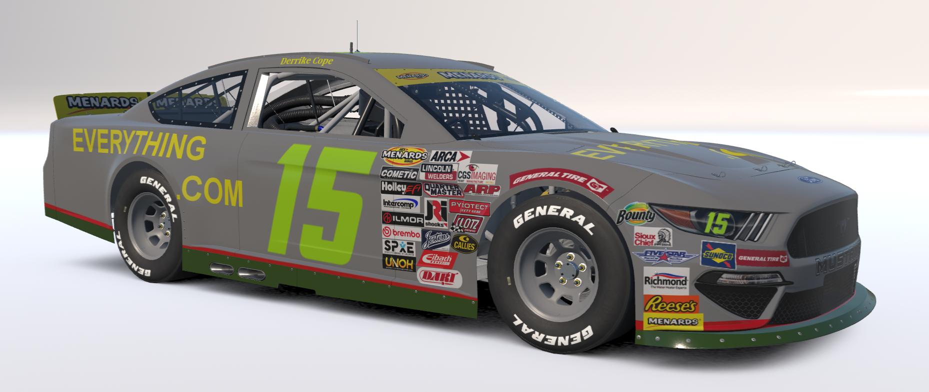 Preview of derricke cope 2000 Everything.com Arca Mustang numbers by Josh Bearden