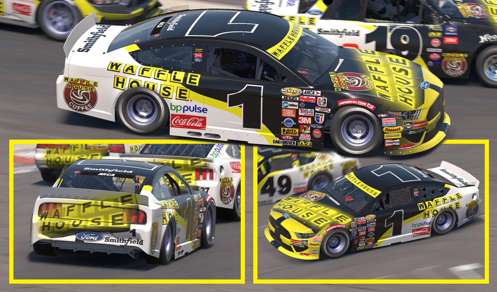 Preview of ARCA Ford 2025 Waffle House by Clyde Coman