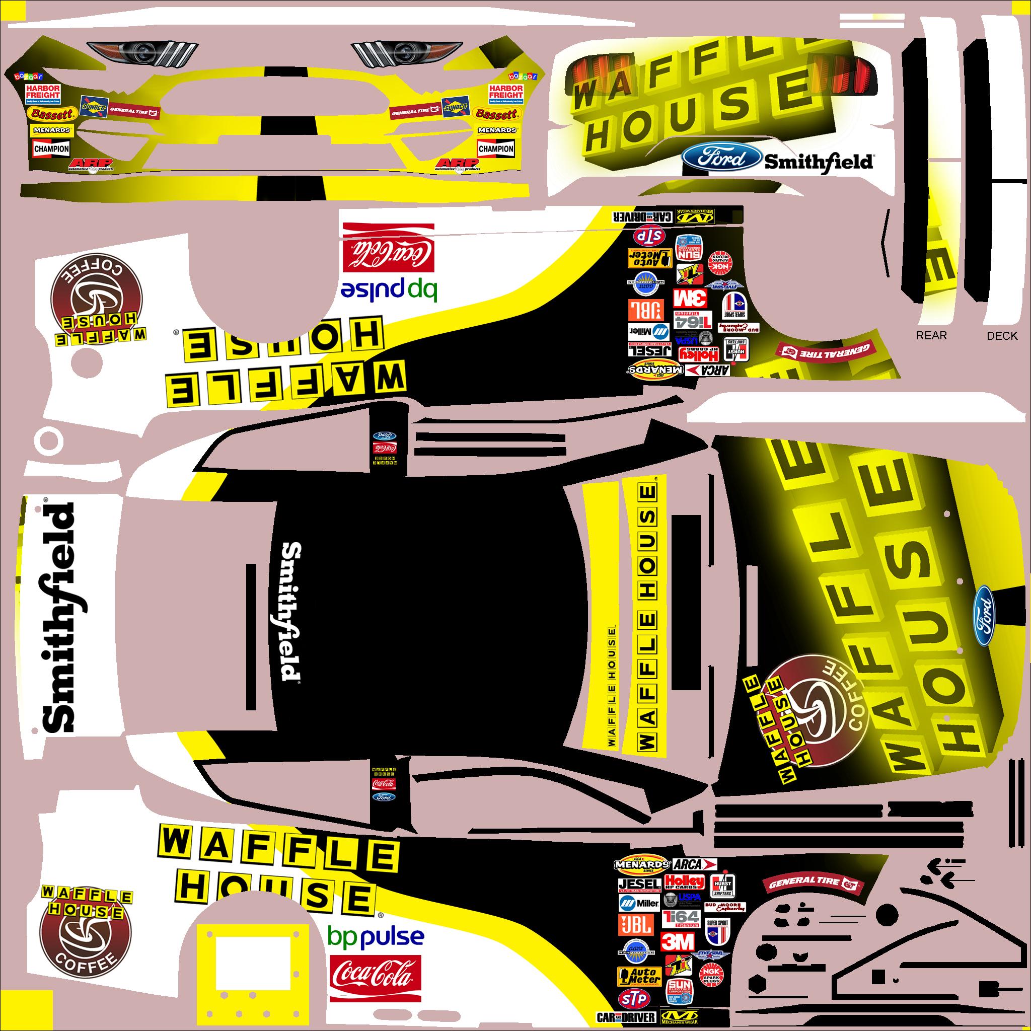 Preview of ARCA Ford 2025 Waffle House by Clyde Coman