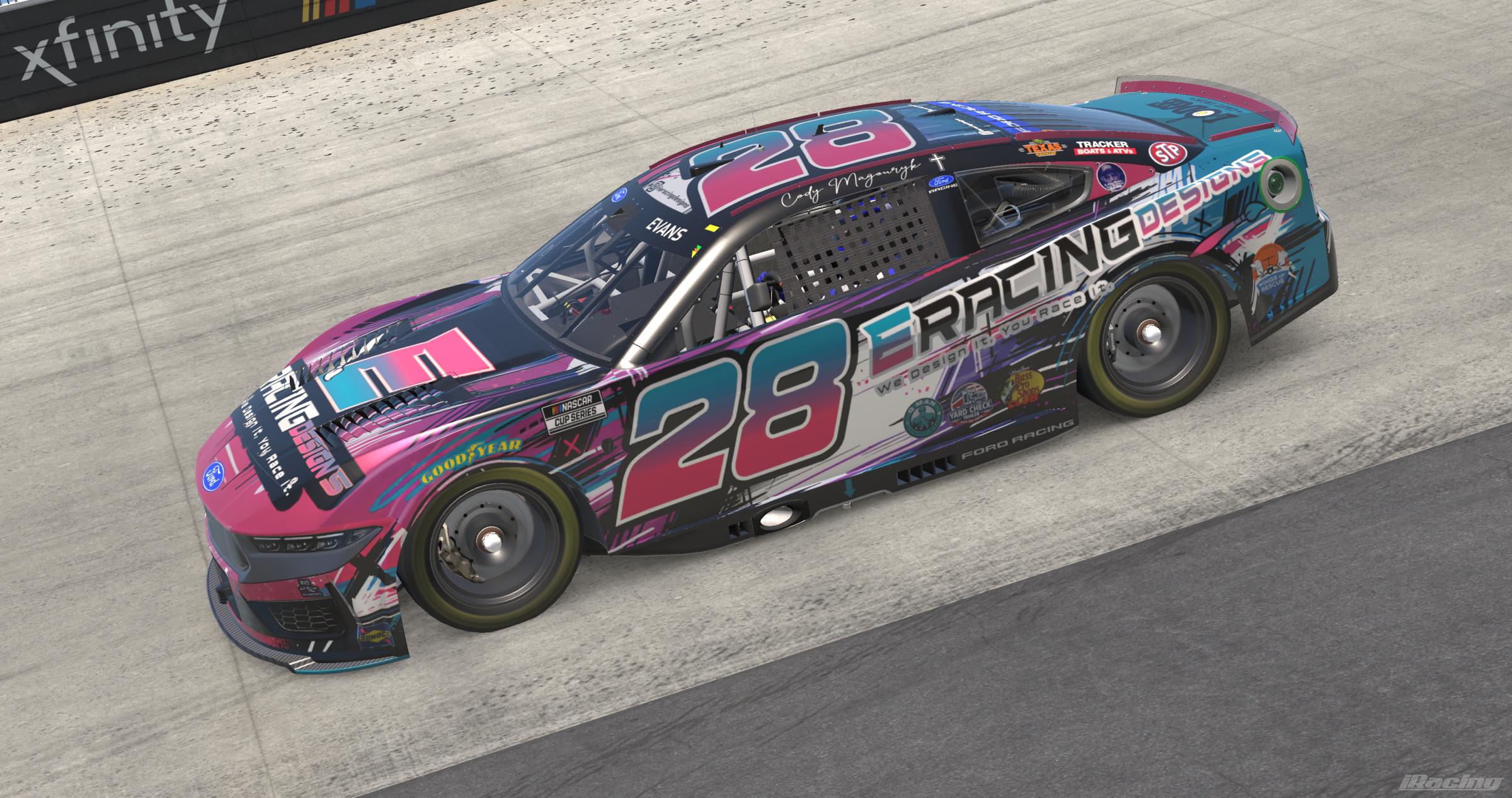 Preview of Cody Magouryk 2026 #28 E Racing Designs Next Gen Mustang W/ Spec Map by Rob Evans