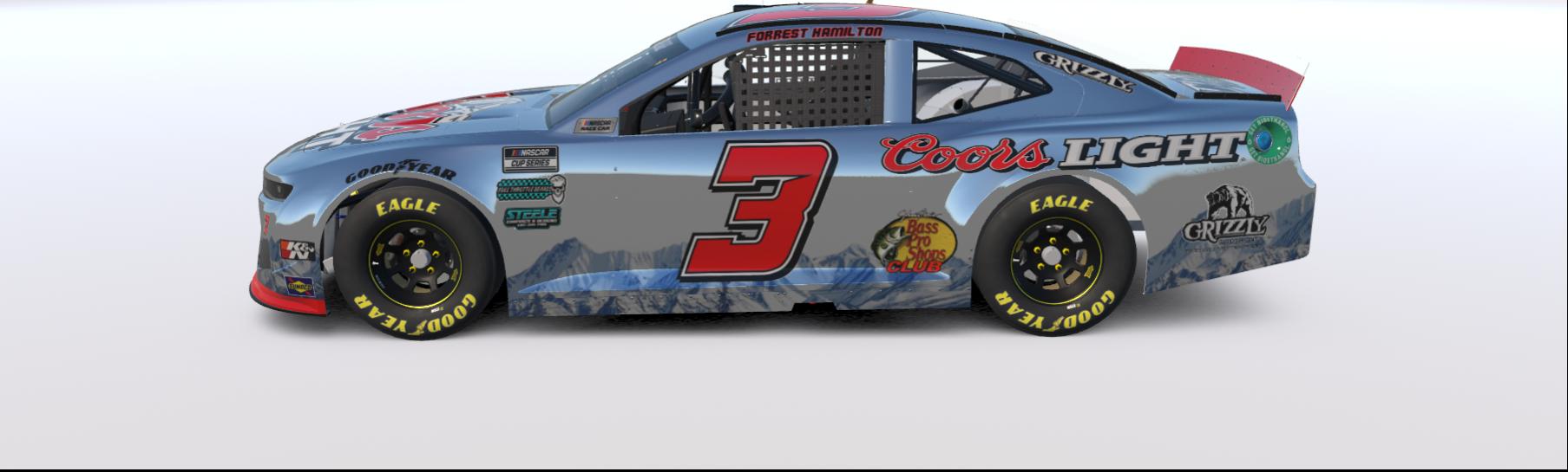 Preview of Forrest Hamilton Jr #3 Coors Light Chevy by Joshua Land Fox