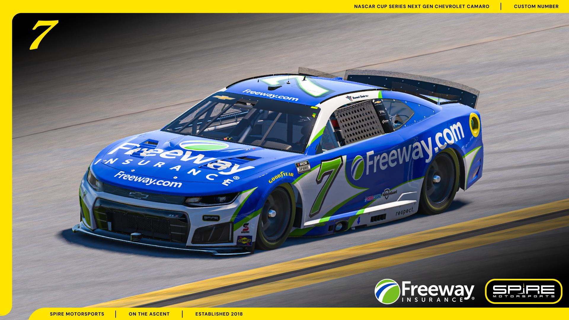Preview of 2026 #7 Daniel Suárez Freeway Insurance by Spire Motorsports