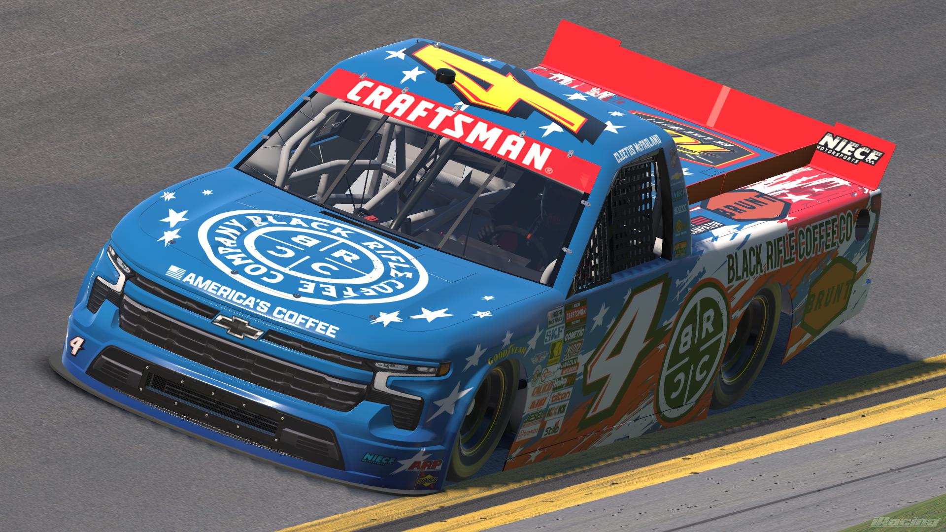 Preview of 2026 Cleetus McFarland Black Rifle Coffee Company Chevrolet Silverado RST by Leighton B Sibille