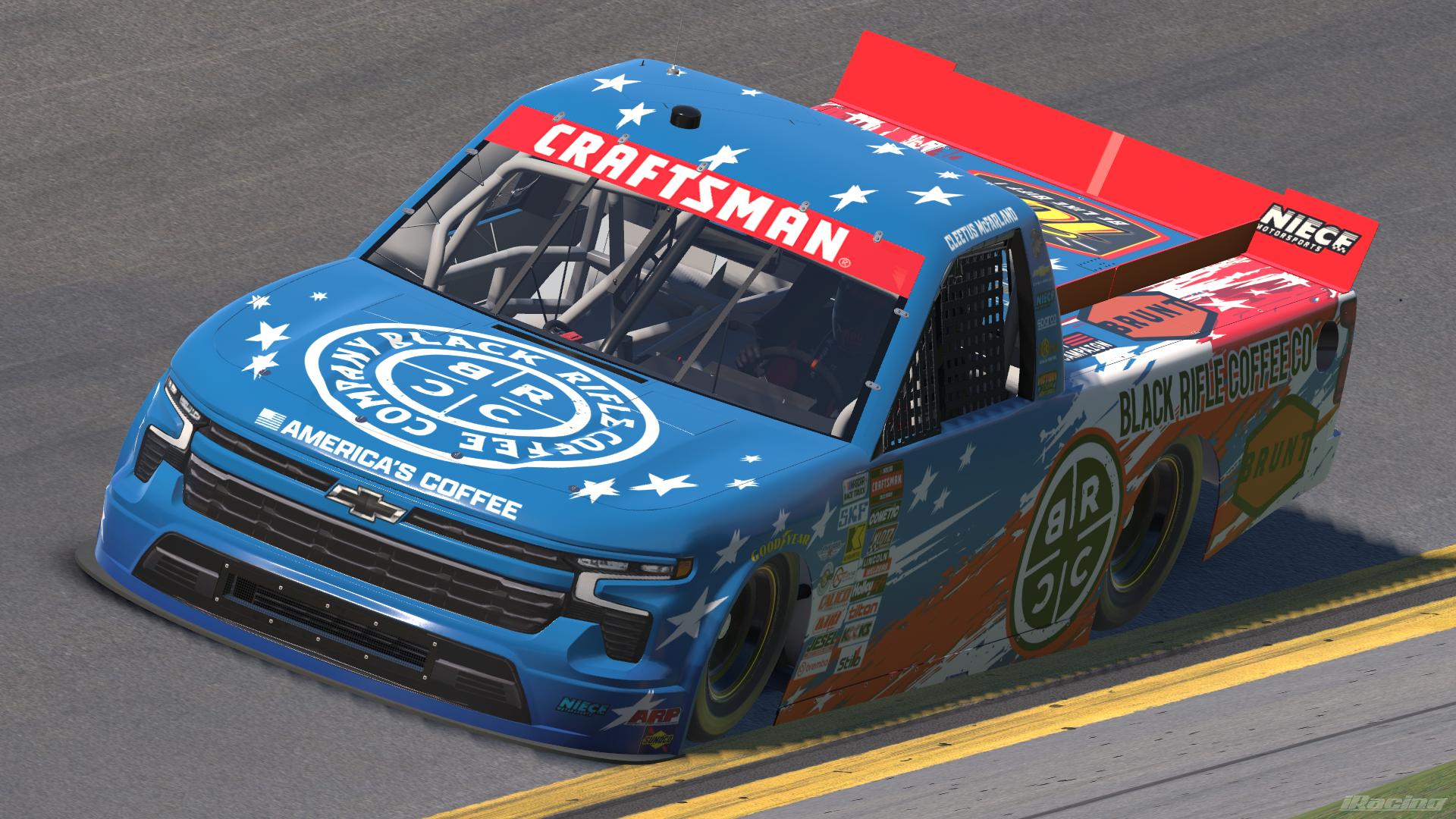 Preview of 2026 Cleetus McFarland Black Rifle Coffee Company Chevrolet Silverado RST (No Numbers) by Leighton B Sibille