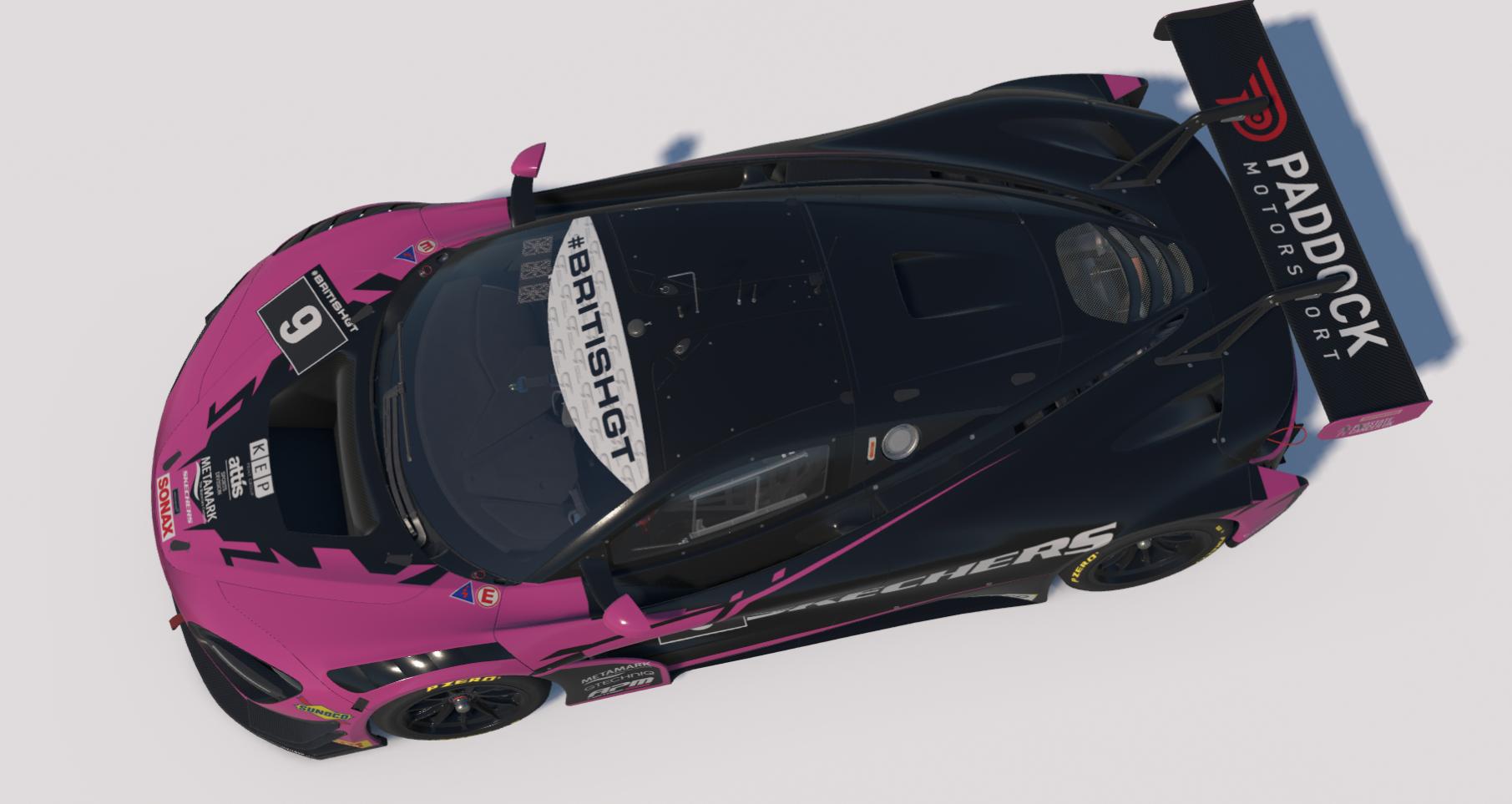 Preview of Paddock Motorsport 2026 Livery for the British GT Championship by Keith Archer