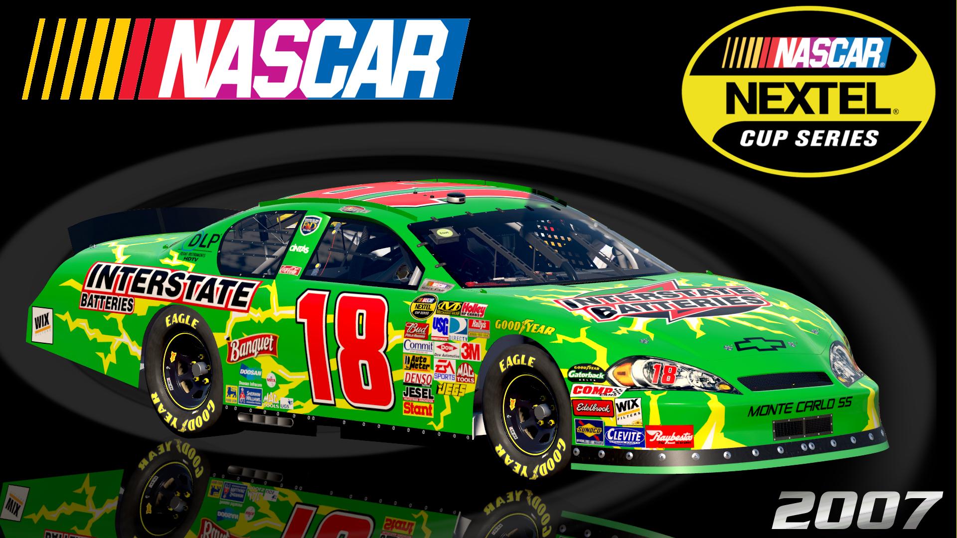 Preview of #18 JJ Yeley 2007 Interstate Batteries Chevrolet Monte Carlo SS Sim Stamped Number by Christian Budd