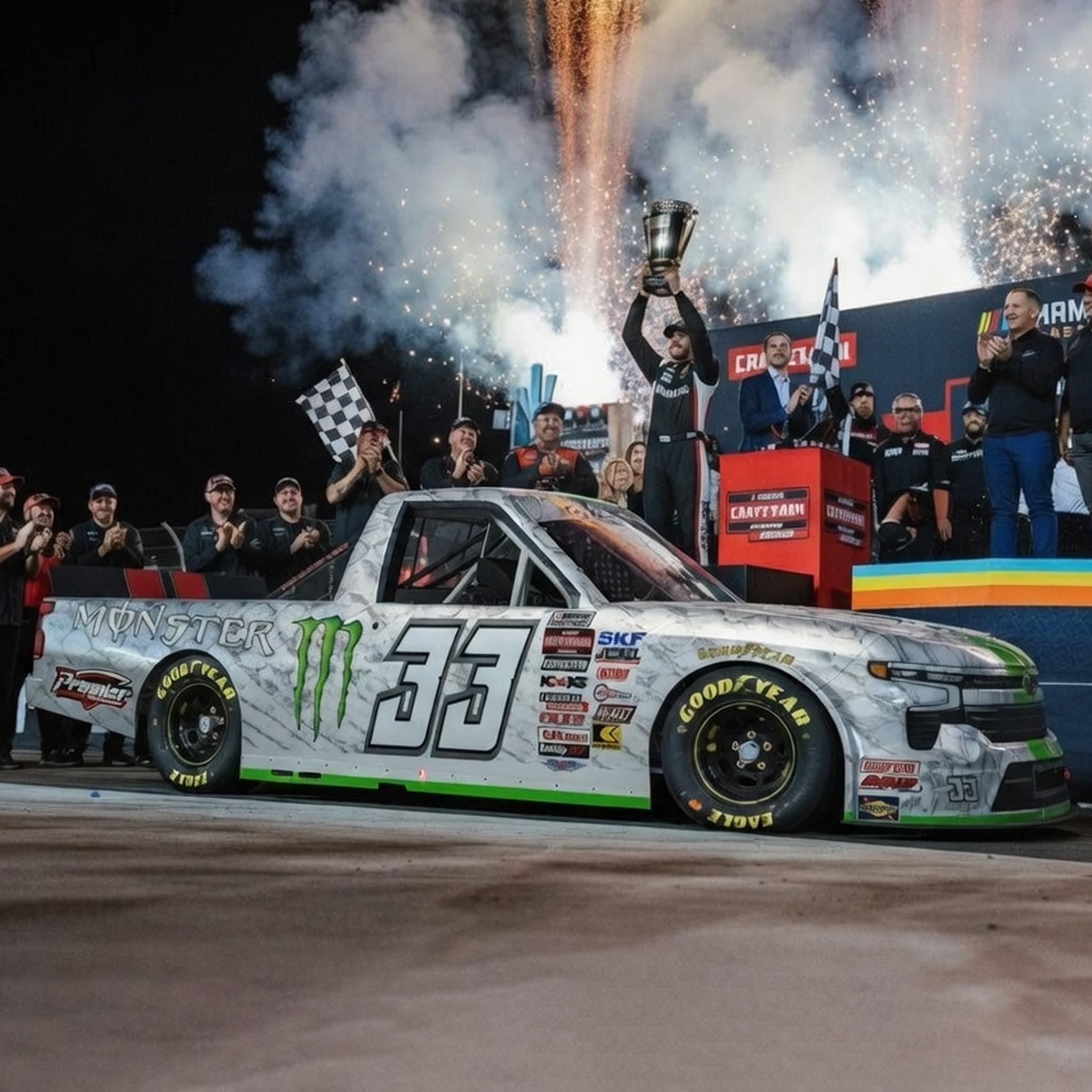 Preview of Raymond Woodis Monster Energy Truck Dominates! by Alan Purser