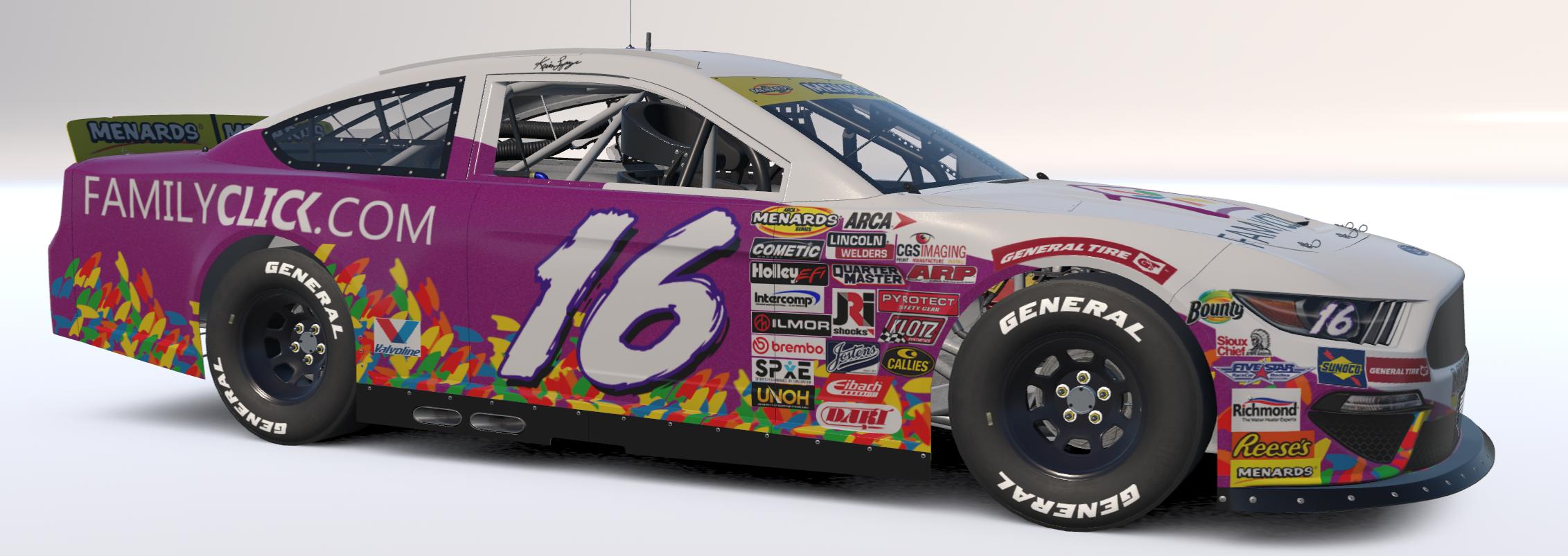 Preview of Kevin Lepage 2000 FamilyClick.com Arca Mustang With Numbers by Josh Bearden