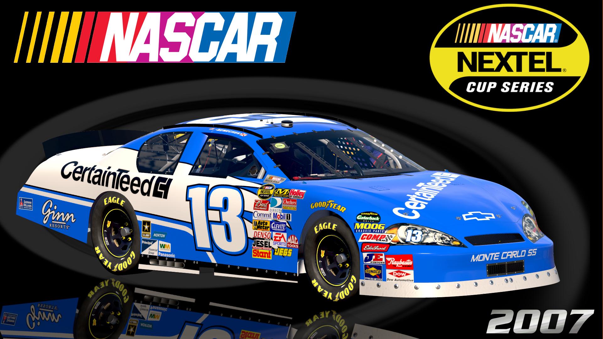 Preview of #13 Joe Nemechek 2007 Certainteed v2 Chevrolet Monte Carlo SS Sim Stamped Number by Christian Budd