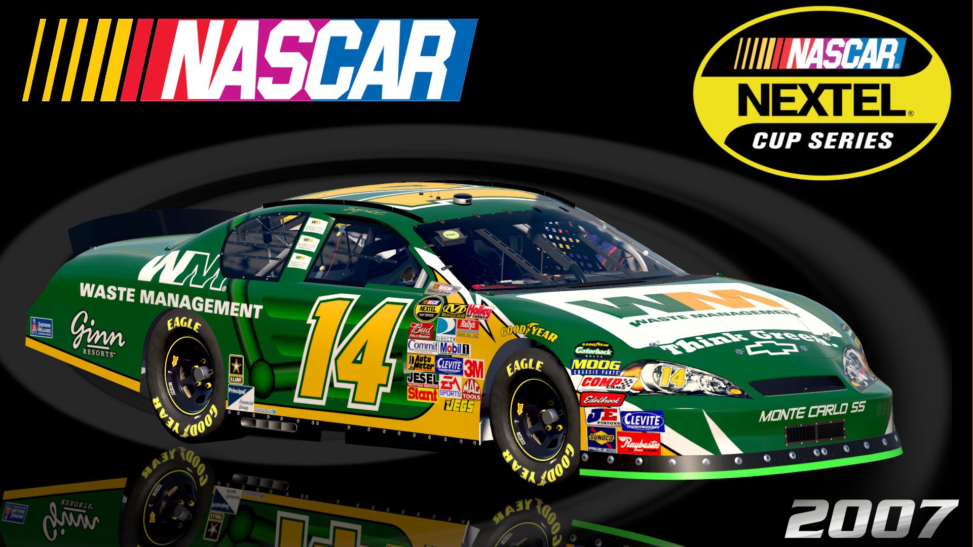 Preview of #14 Sterling Marlin 2007 Waste Management Chevrolet Monte Carlo SS Sim Stamped Number by Christian Budd