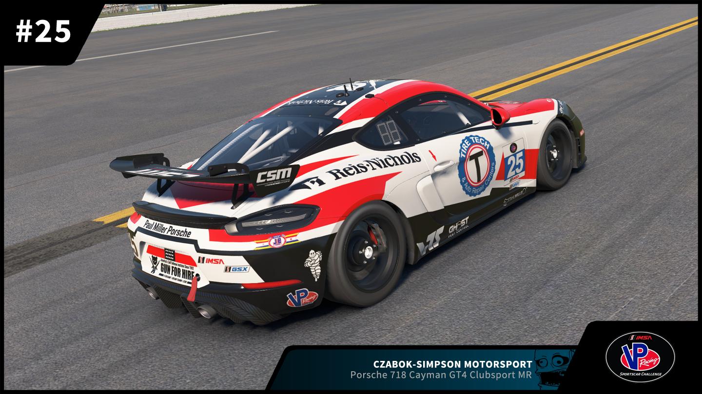 Preview of #25 Czabok Simpson Motorsport Porsche 718 GT4 RS CS 2026 IMSA VP Racing SportsCar Challenge by Zack W Gould