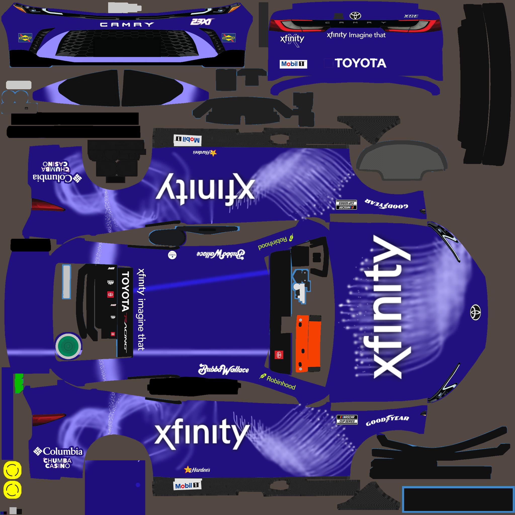 Preview of Bubba Wallace 2026 Xfinity #23 23XI sim-stamped by Alex Jones10