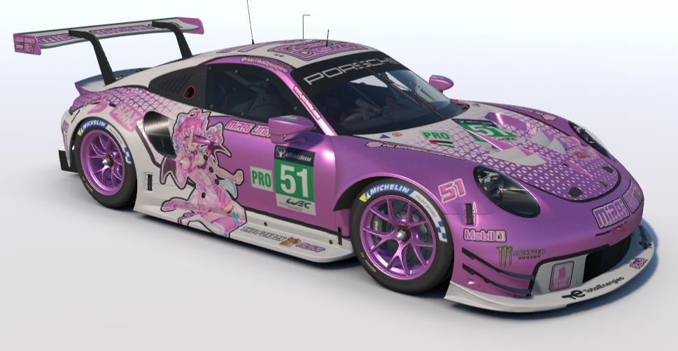 Preview of Asa The Nyanpire Porsche 911 RSR iRacing Stampped by Asa Nyanpire